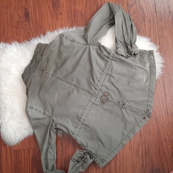 Free People Military Moto Green Lightweight Jacket - Picture 5 of 7